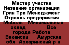 Мастер участка › Название организации ­ Грин Три Менеджмент › Отрасль предприятия ­ Мебель › Минимальный оклад ­ 60 000 - Все города Работа » Вакансии   . Амурская обл.,Архаринский р-н